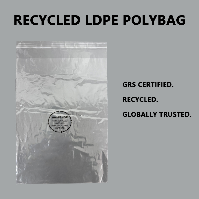 Sinusuportahan ng GRS Certified Recycled LDPE Poly Bags ang Sustainable Packaging para sa mga Global Brand