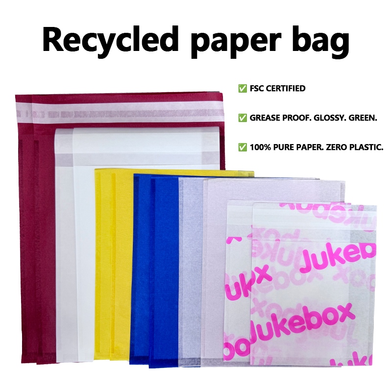 Custom na Recycled Paper Bags