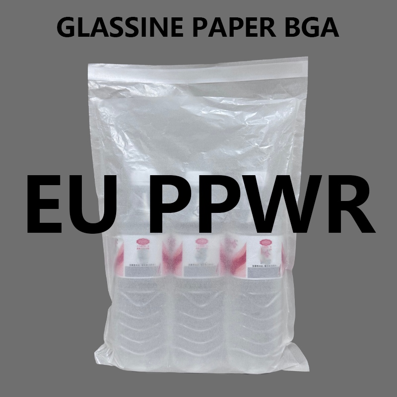 EU PPWR Ready Custom Glassine Paper Bag 100% Pure Paper Plastic Libreng Packaging