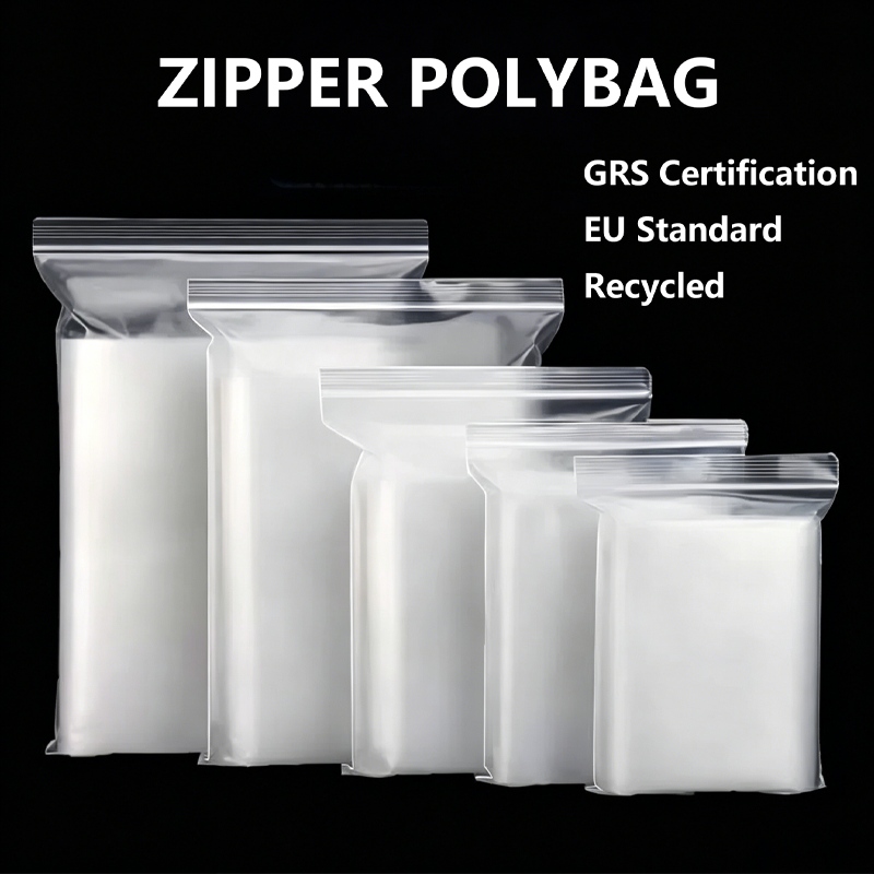 GRS Certified Recycled Zipper Poly Bag