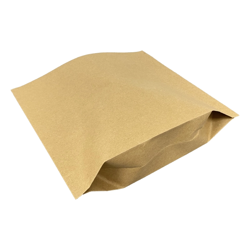 Kraft paper bag na may patag na bibig