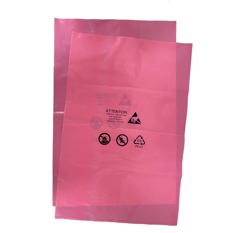 PE pink plastic bag